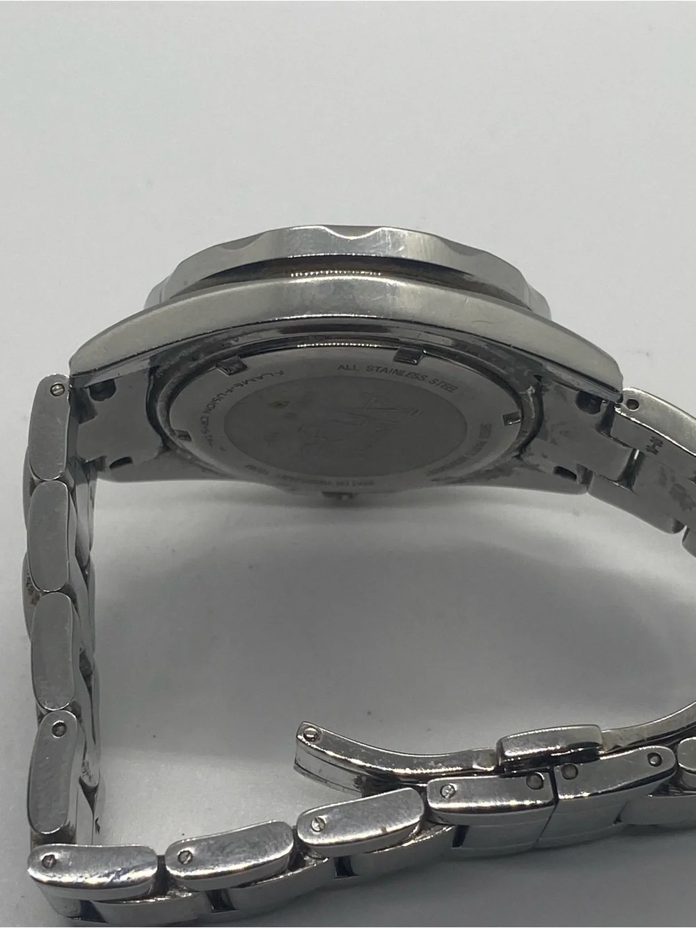 Invicta Angel Silver-Tone Stainless Steel Watch with Blue Accents